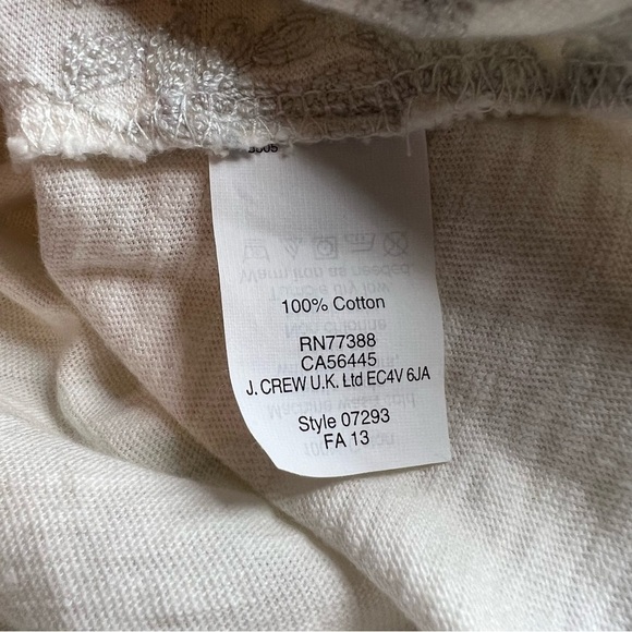 J Crew Embroidered Floral Size XS Winter White  100% Cotton Top - Picture 6 of 7